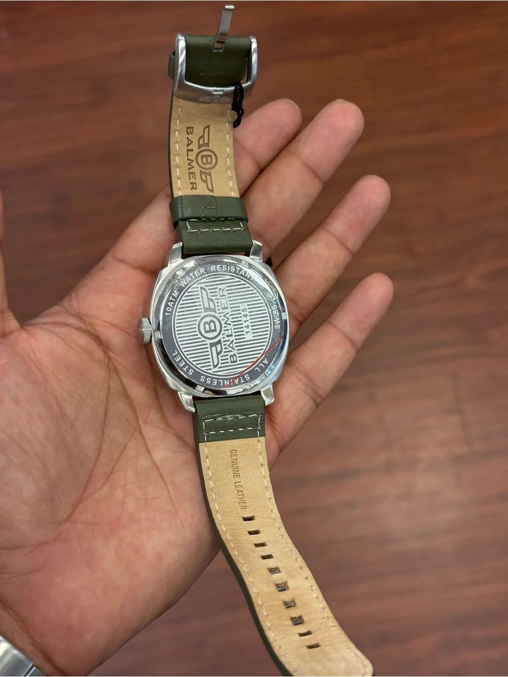 Balmer Olive Green Men's leather strap Wristwatch